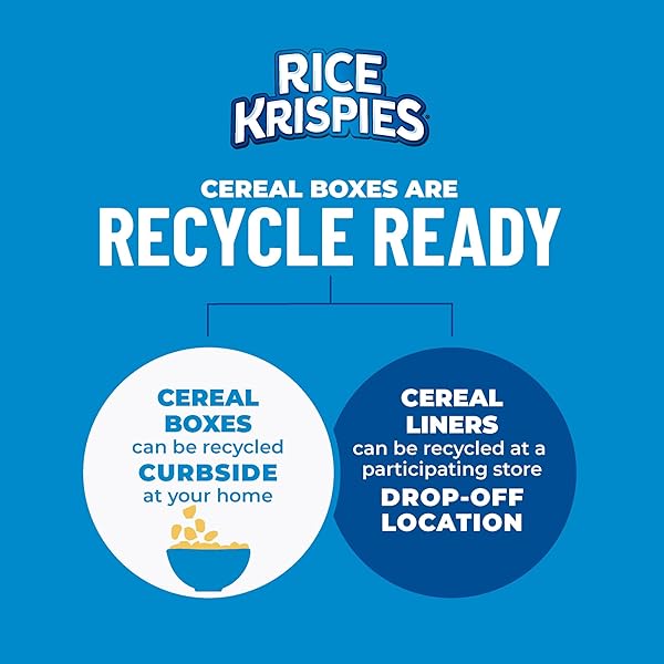 KELLOGG’S RICE KRISPIES COLD BREAKFAST CEREAL, 8 VITAMINS AND MINERALS, RICE KRISPIES TREATS, GIANT SIZE, ORIGINAL, 24OZ BOX (1 BOX)