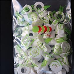 20 x White Countersunk Screws Polypropylene