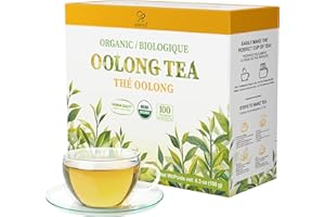 Soeos Organic Oolong Tea, 100 Tea Bags, Low Caffeine, Hot and Cold Brew, Fresh and Healthy Oolong Tea, 6.3 Ounce