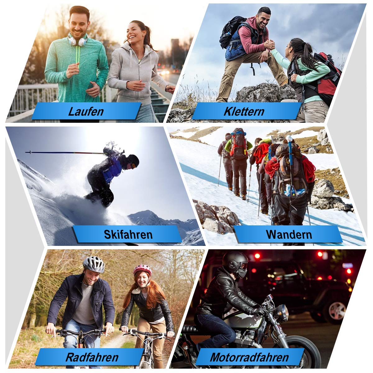 HASAGEI Winddichter Fleece-Schlauchschal für Damen und Herren zum Laufen, Skifahren, Joggen, Radfahren, Snowboarden, Motorradfahren, Outdoor-Sport 7