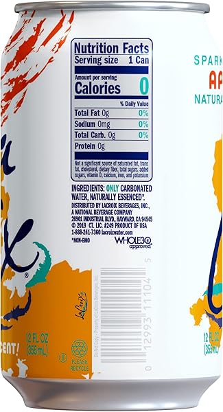 LA CROIX SPARKLING WATER APRICOT, 12OZ CANS (12 PACK)