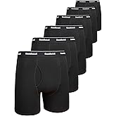 Comfneat Men's 6-Pack Boxer Briefs Soft Breathable Underwear S-XXL Open Fly