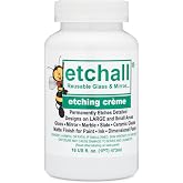 Etchall Etching Cream (16oz) for Glass, Mirrors, Ceramics, Porcelain, Marble, and Slate - for Makers, Creators, Crafters, DIY'ers of All Ages &amp; Experience Levels. Smooth Formula and Fast Acting