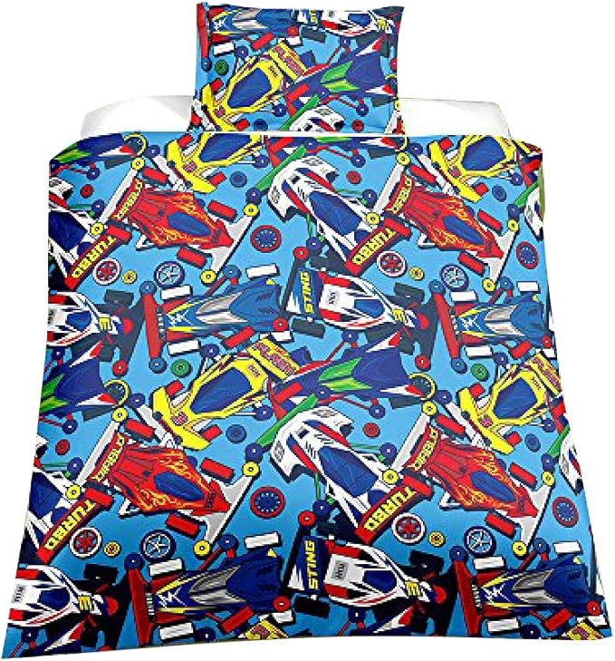 3-teilige Rennwagen-Design-Bettwäsche-Sets umfassen Bettbezug
