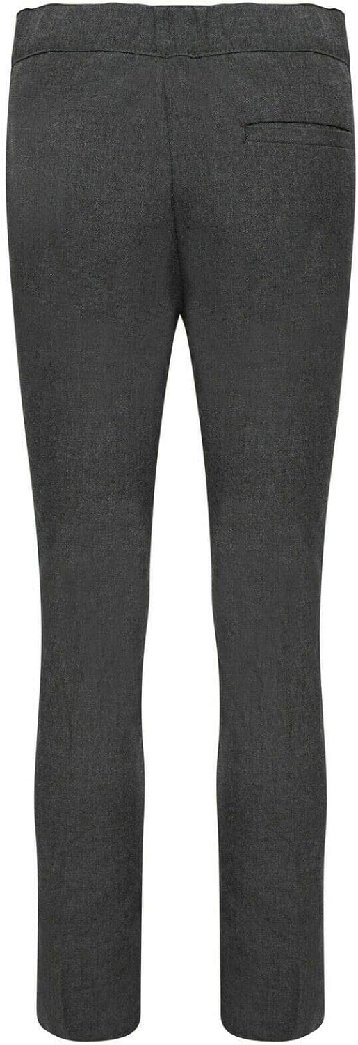 slim leg black school trousers