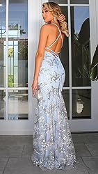 POMUYOO Sparkly Sequin Prom Dresses 2025 with Slit