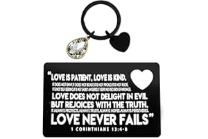 Vadaka Anniversary Card Gift Christian Gift Card Engraved Wallet Insert Card Keychain Set Gift Religious Gift Inspirational Gifts Card Anniversary Wedding Birthday Gift for Famliy Boyfriend Husband