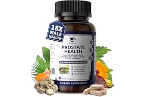 Lukaree Prostate Health Supplements for Men - 18 in 1 Saw Palmetto with Pumpkin Seed & Nettle - Advanced DHT Blocker - Urinary Tract Health Support - with Ashwagandha, Reishi, 60 Capsules