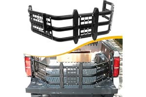 EZREXPM Upgraded Truck Bed Extender Fit for Toyota Tacoma 2005-2026 Aluminum Tailgate Extender, with Molle Panel and Flagpole Bracket