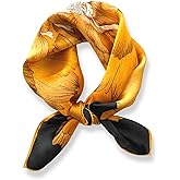 PoeticEHome 100% Mulberry Silk Neck Scarf 21"x21" Small Square Scarfs for Women Gift Packed