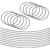 11.8 Inch Wire Keychain Cable,Large Stainless Steel Key Ring Loop Holder,Nylon Coated Screw Lock Key Rings,2mm Heavy Duty,Pack of 20,Black