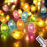 Awinking 50 LED Egg Easter Lights for Easter Decorations, Battery Operated Easter String Lights for Easter Garland Spring Wreath Decor, Mini Lighted Eggs for Home Classroom Hunt Party Mantle Decor