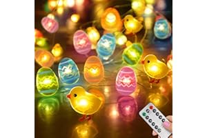 Awinking 50 LED Egg Easter Lights for Easter Decorations, Battery Operated Easter String Lights for Easter Garland Spring Wreath Decor, Mini Lighted Eggs for Home Classroom Hunt Party Mantle Decor