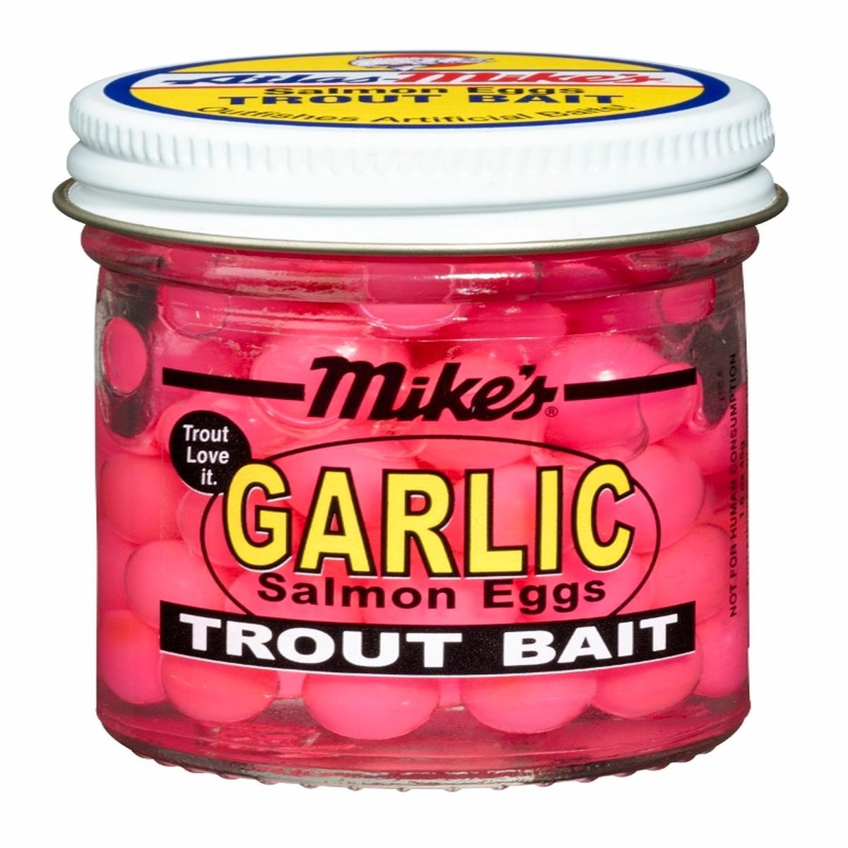 Atlas Mike's Garlic Salmon Egg Trout Fishing Bait, Pink Fishing Bait Eggs