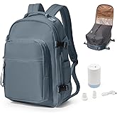 bergsalz Vacuum Backpack With Pump,Travel Laptop Backpacks For Women Men,Vacpack Backpacks With Vacuum Compression Bags Seal Packing,Carry On Backpack, Personal Item Travel Bag Sapphire Blue