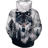 Zenzenze Horse Hoodies for Boys Girls 3D Printed Hooded Sweatshirts Long Sleeve Pullover Hoodie with Pocket 6-16 Years