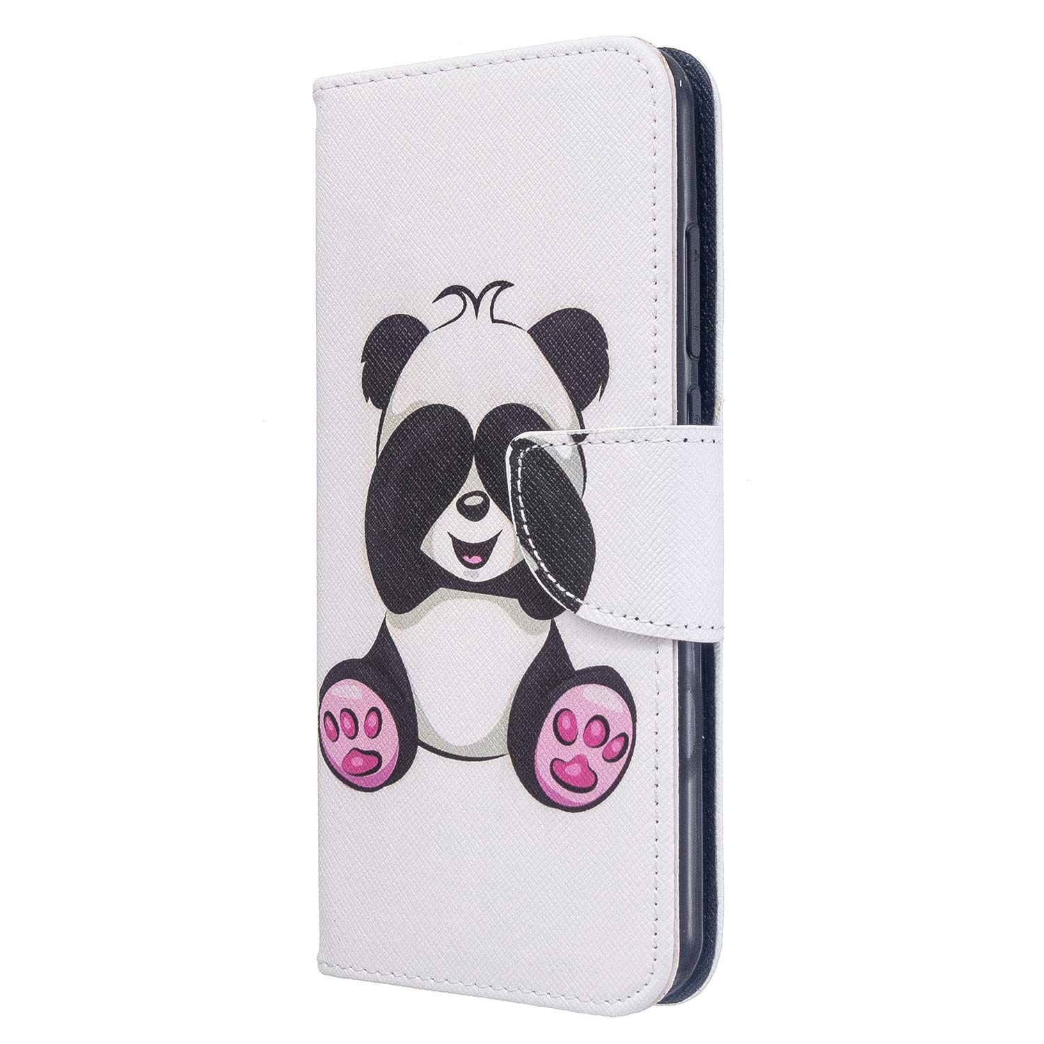 Huzhide Samsung Galaxy S20 FE Case, Flip Shockproof Soft PU Leather Wallet Phone Case TPU Bumper Shell Slim Protective Cover for Samsung S20 FE with Stand Magnetic Closure Card Holder - Panda