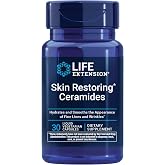 Life Extension Skin Restoring Ceramides for Wrinkles, 30 Liquid Capsules | Wheat Oil Extract Hydrates &amp; Smooths the Appearance of Fine Lines &amp; Wrinkles, Gluten-Free, Non-GMO, 1-Daily &amp; Vegetarian