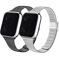 Funeng Bands Compatible with Apple Watch Band 38mm 40mm 42mm 44mm, Stainless Steel Sport Replacement Strap Wristband for…