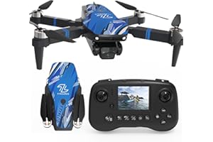 TTROARDS Drone with Camera 4k for Adults, FPV Drone with Screen Professional Brushless Motor 270° Obstacle Avoidance Optical Flow Positioning, Foldable Remote Control Quadcopter for Beginners