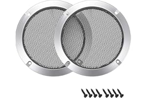uxcell 2pcs 3" Speaker Grill Mesh Decorative Circle Woofer Guard Protector Cover Accessories Silver
