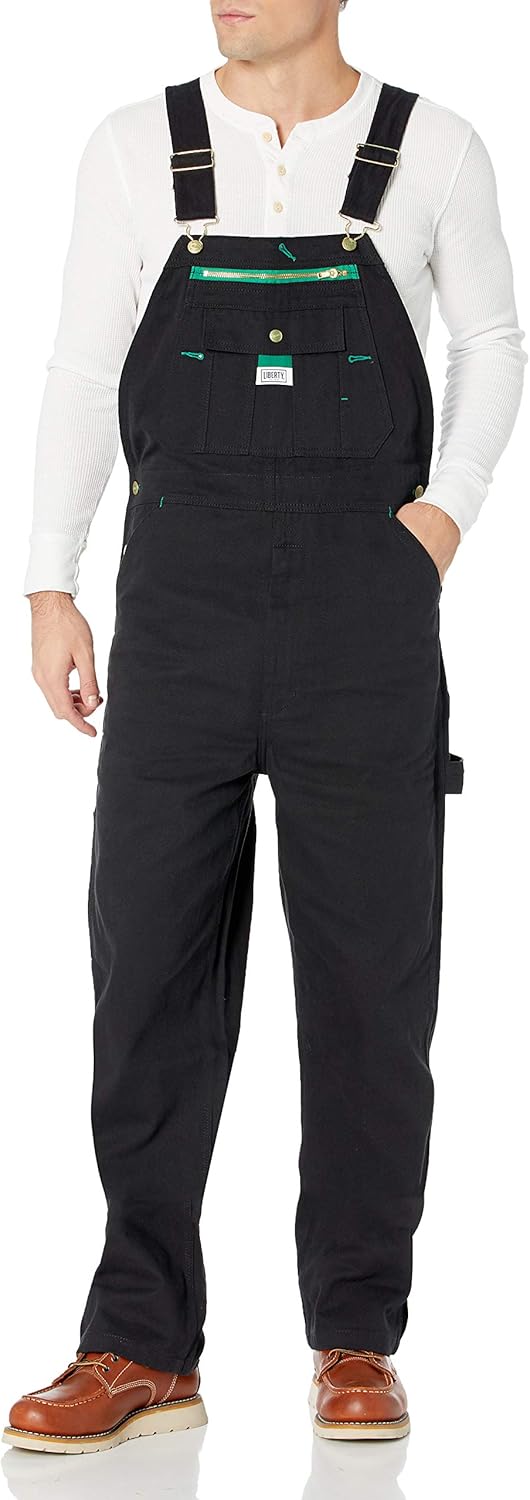 Liberty Men's Duck Bib Overalls, Midnight Black, 42W x 32L Amazon.co