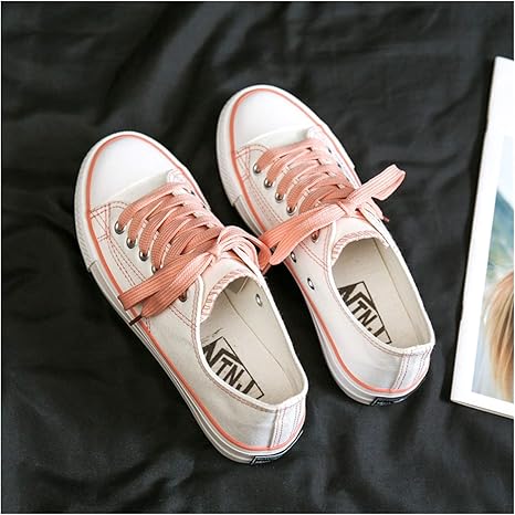 Amazon Co Jp 21女性の靴春と夏の新しい低カット韓国のキャンバスの靴カジュアルな潮のブランドの学生のラバーシューズスニーカー Color Pink Shoe Size 39 ホーム キッチン