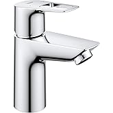 GROHE 23085001 Bauloop Single Hole Single-Handle S-Size Bathroom Faucet, No Drain, 1.2 GPM, Chrome