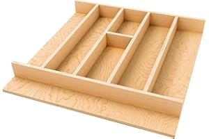 Rev-A-Shelf Natural Maple Right Size Utensil Drawer Insert, 19-1/4" x 19-1/2"
