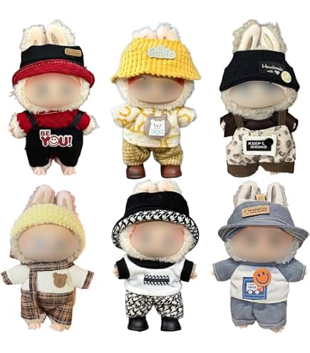 Tznzxm Clothes For Labubu 17cm Dolls, Fashion Set Outfit, Accessories