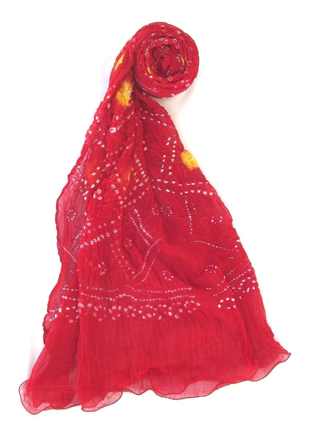 cubic earth global women's cotton dupatta (red_large)