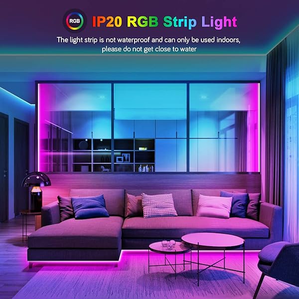 Smart Led Strip Streifen 5M kompatibel mit Alexa Google Home Maxcio Wlan RGB LED Streifen Band Beleuchtung mit Fernbedienung WiFi Musik Leiste Lichterkette fr TV PC Bett Smart Home Zubehr
