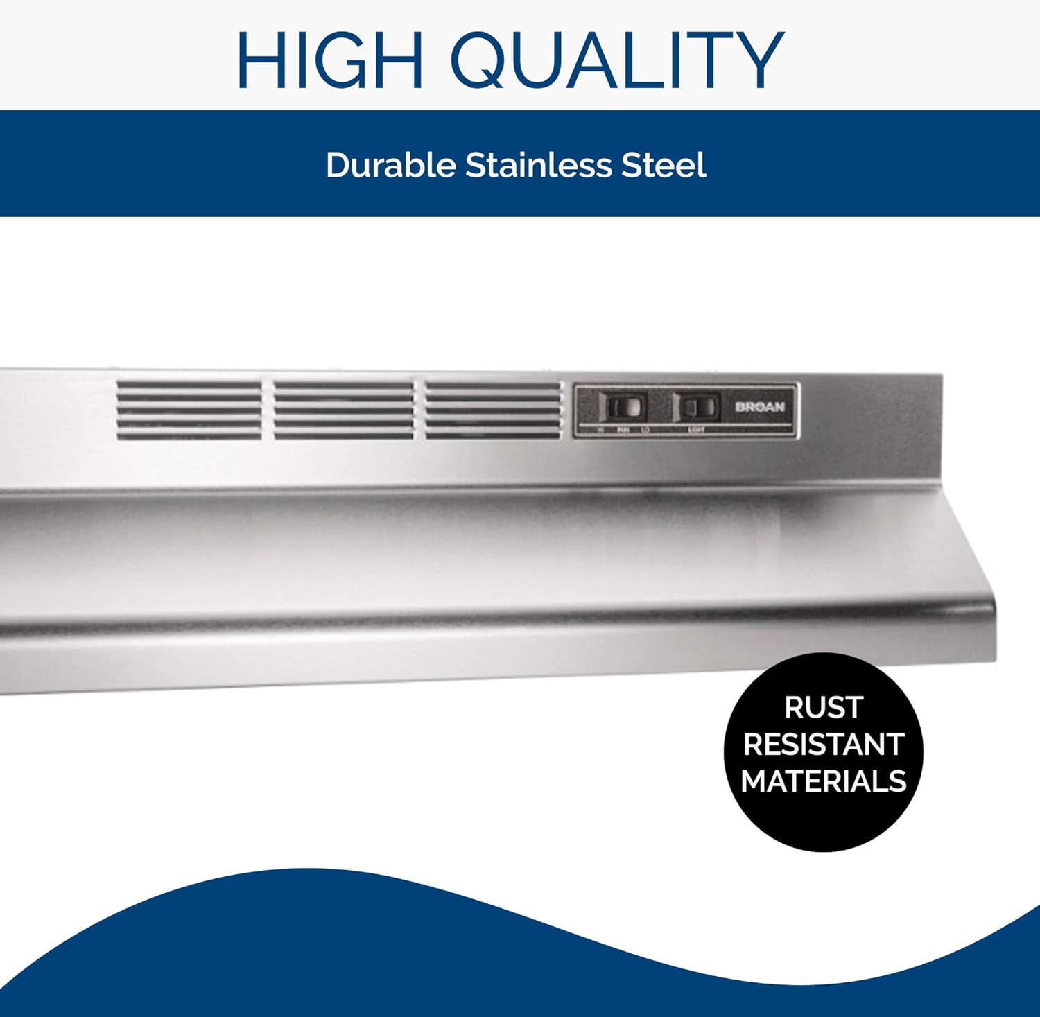 BroanNuTone Ductless Range Hood Insert W/ Light Fan Under 30