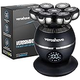 Veroshave 7-Blade Bald Head Shaver for Men - Cordless Hair Shaver for Men Bald, Rechargeable Head Trimmer for Men Bald Head, Mess-Free & Full-Shave Travel-Friendly Grooming Kit with Curved Blades