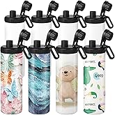 OFFNOVA 8 Pack Sublimation Water Bottle Blanks, 20 oz Sublimation Tumblers Bulk Stainless Steel Sports Water Bottles for Tumbler Heat Press Sublimation Printing