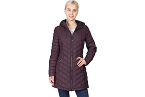 Outdoor Ventures Women's Maryan Hooded Ultra Lightweight Warm Thermolite Long Puffer Coat