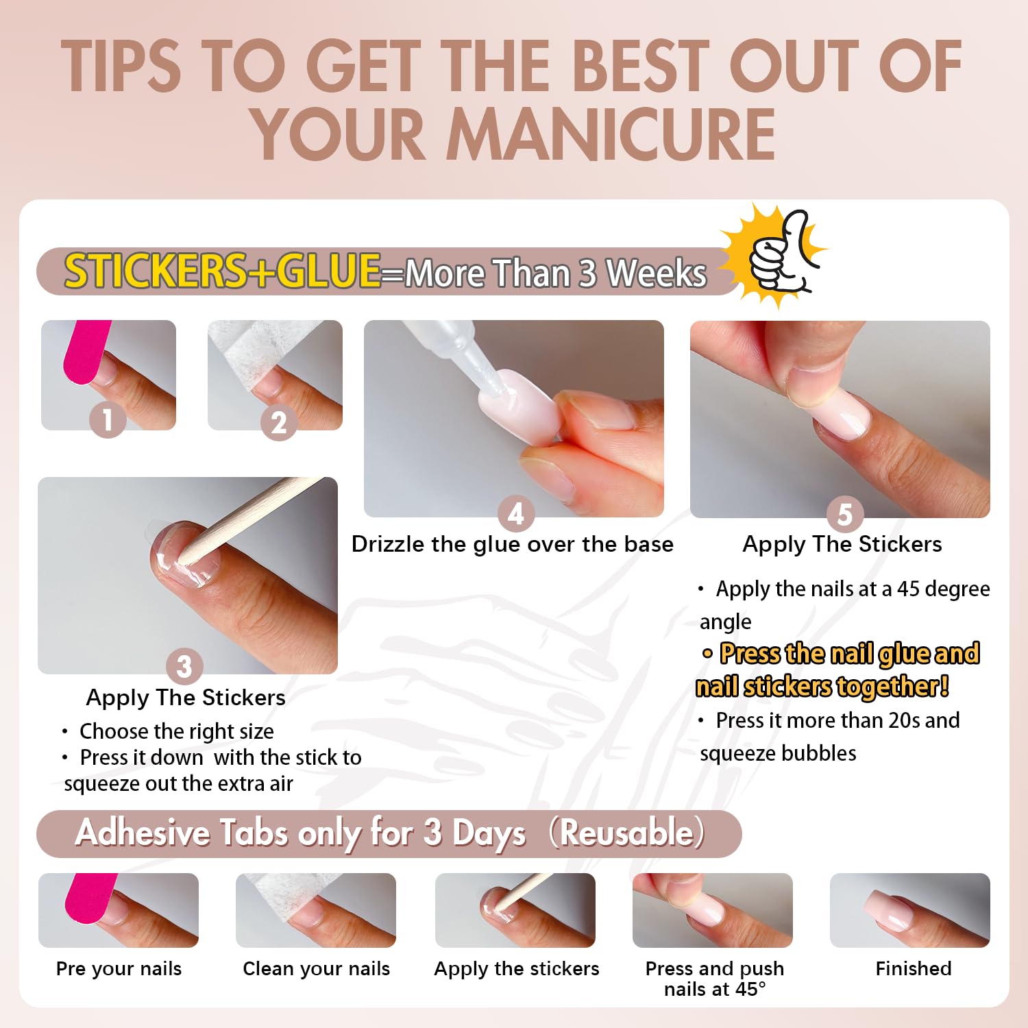 Brown Press on Nails Short Almond Fake Nails Press ons, Thick Solid Color Glue on Nails Short False Nails, Medium Almond Nails Oval Round Shaped Nails for Women, 24Pcs Natural Acrylic Gel Nails - Image 8