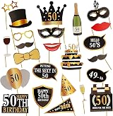 Xndryan 50th Birthday Inflatable Photo Booth Frame & 24 Props - Black Gold view 3