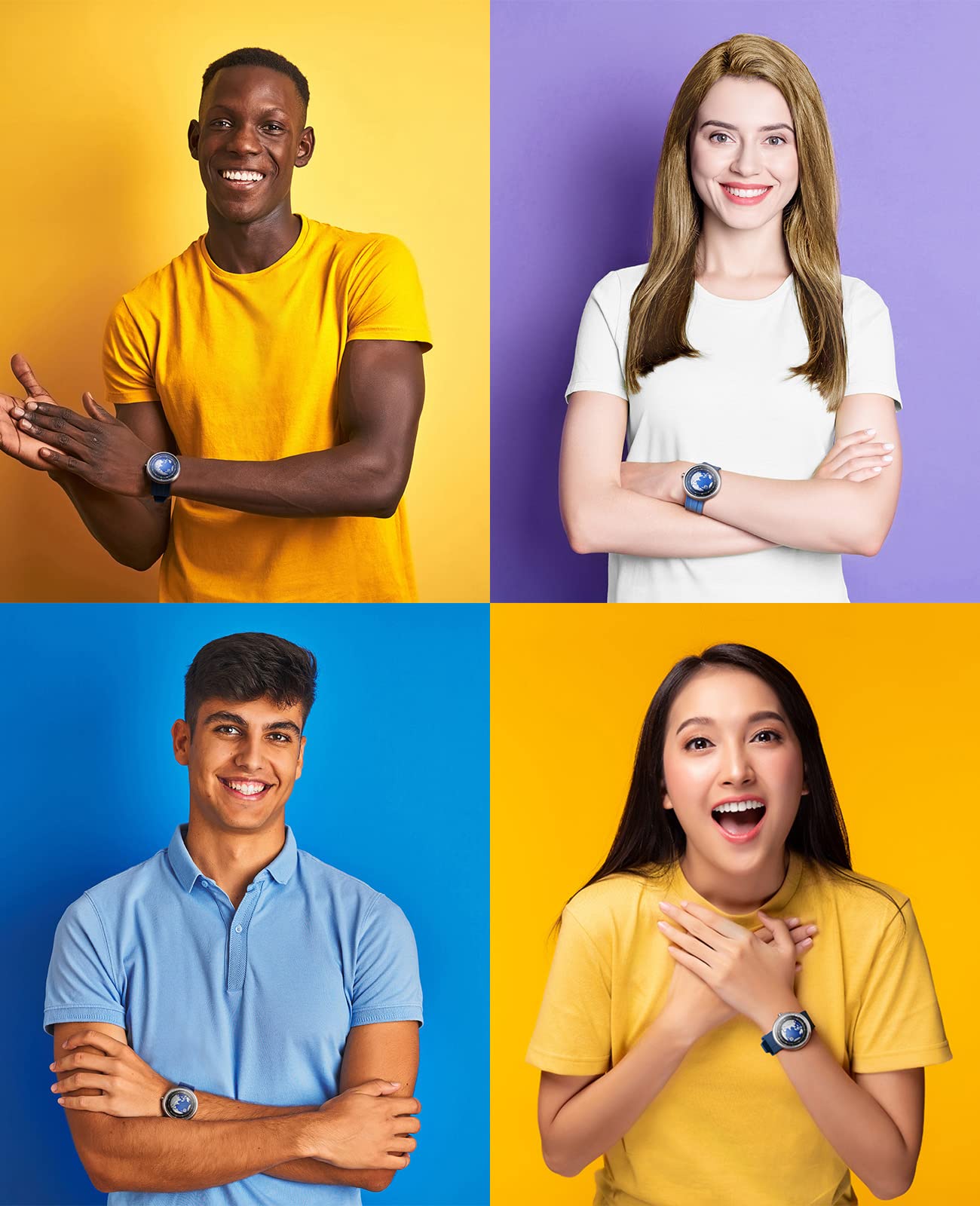 CIGA Design Mechanical Automatic Watch Blue Planet U Series Titanium Case Sapphire Crystal Fluororubber Strap Watches for Men and Women