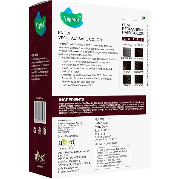 VEGETAL SAFE HAIR COLOR -BURGUNDY 100GM – CERTIFIED ORGANIC CHEMICAL AND ALLERGY FREE BIO NATURAL HAIR COLOR WITH NO AMMONIA FORMULA FOR MEN AND WOMEN