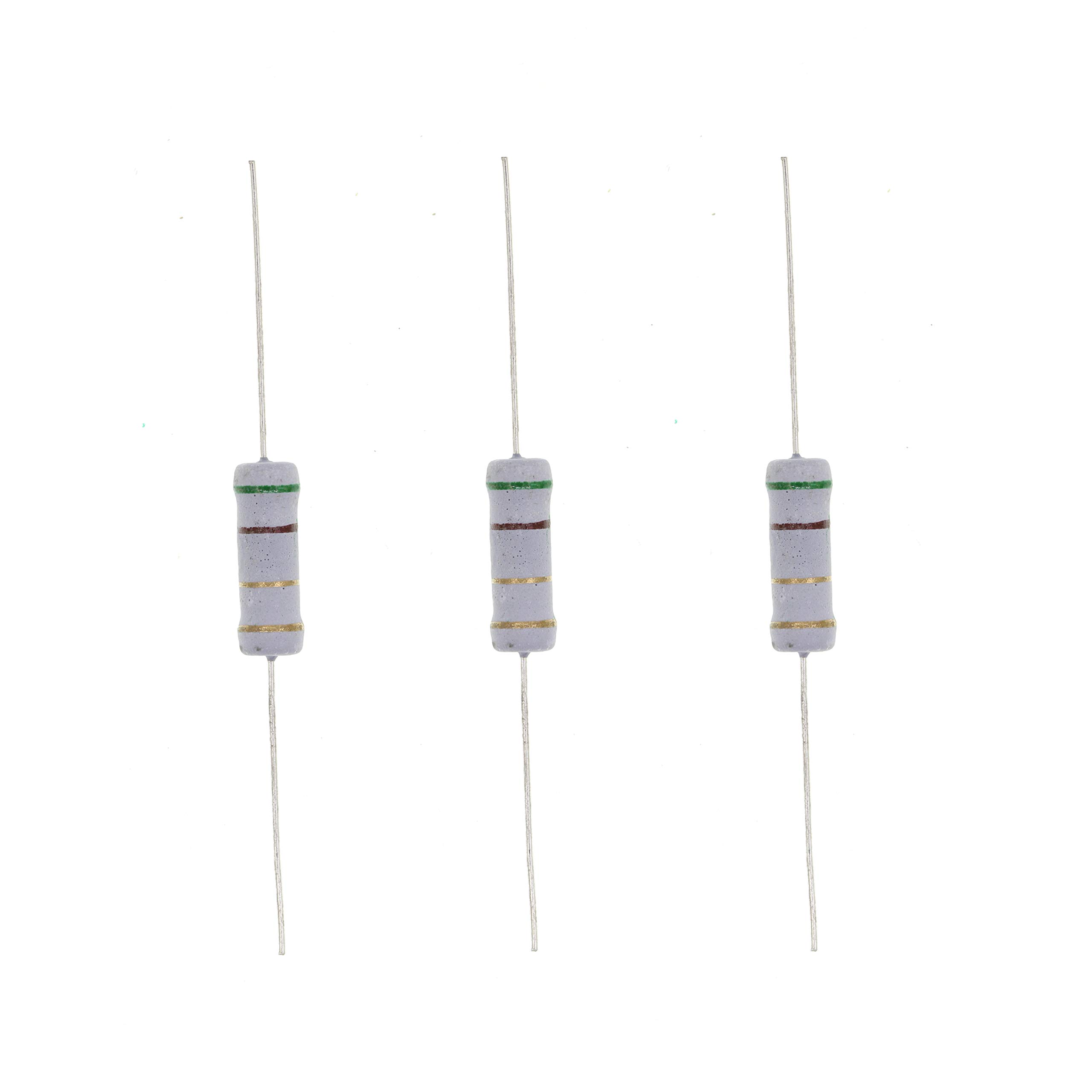 HUABAN 20PCS 3W 3 Watts 5R1 5.1 Ohm 5% Metal Oxide Film Resistor