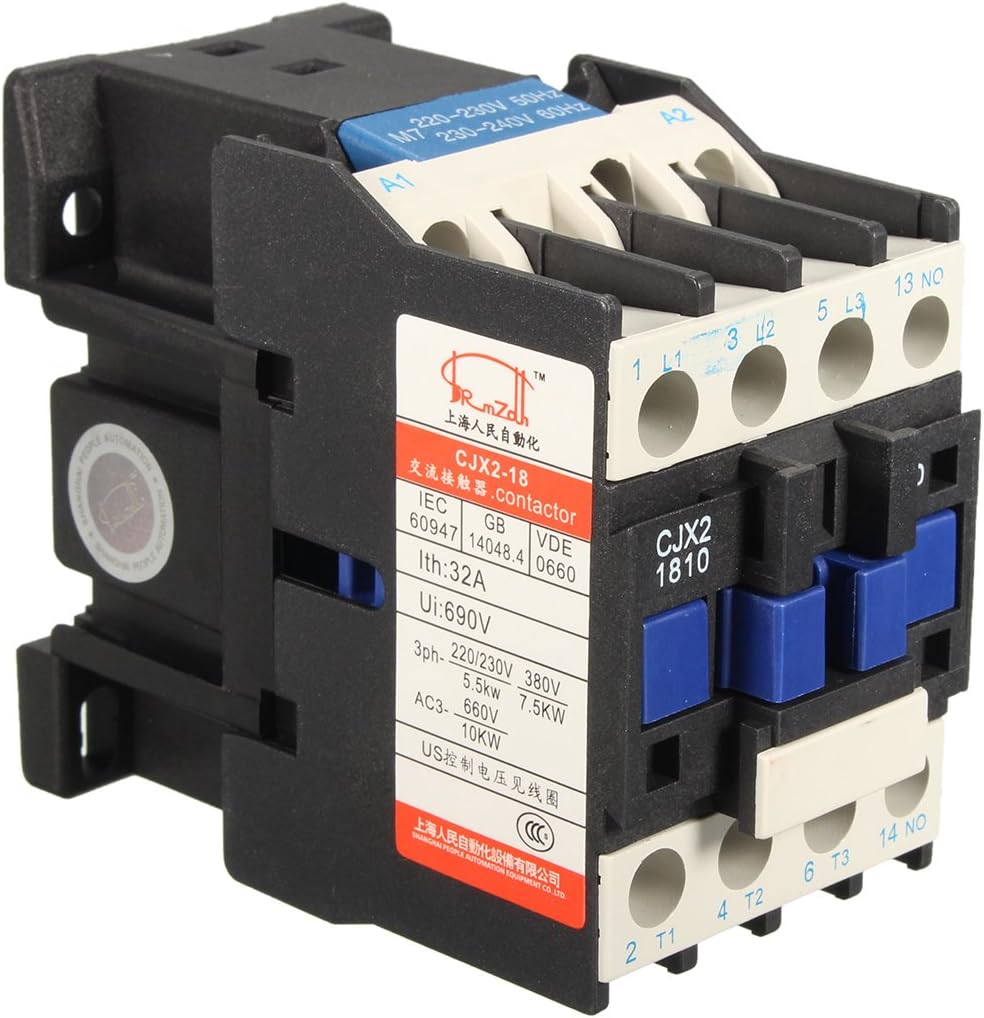 Werse AC Contactor AC220V Coil 32A 3-Phase 1NO 50/60Hz Motor Starter Relay LC1 D1810