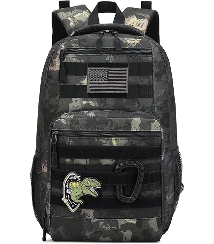 XINTREY Kids tactical Backpack for Boys School Bag 20L mini Children Backpack for Outdoor Camping Travel (Black) : Sports & Outdoors