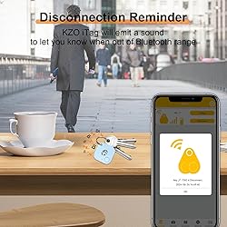 KZO Bluetooth Tracker Smart Tag for Keys, Bags, and