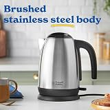 Russell Hobbs Brushed Stainless Steel Electric Kettle 1.7L 3kW Black view 5