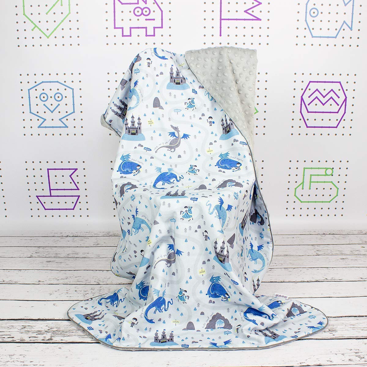 Personalized Dragon Blanket, Blanket Handmade Custom Minky Blanket Size