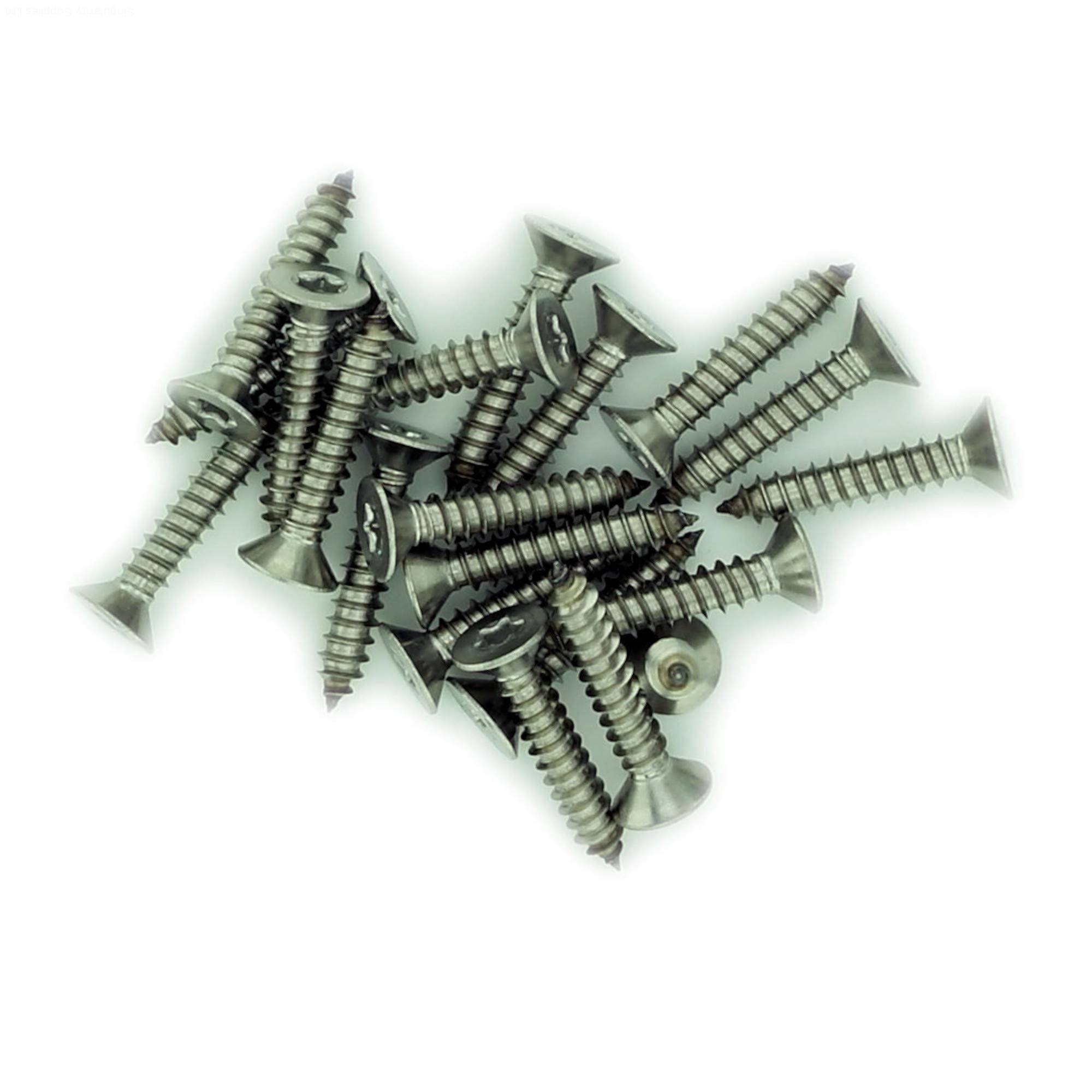 No.14 x 1.975 (6.3mm x 50mm) TX Countersunk Self-Tapping Screw - Stainless Steel (A2) (Pack of 20)