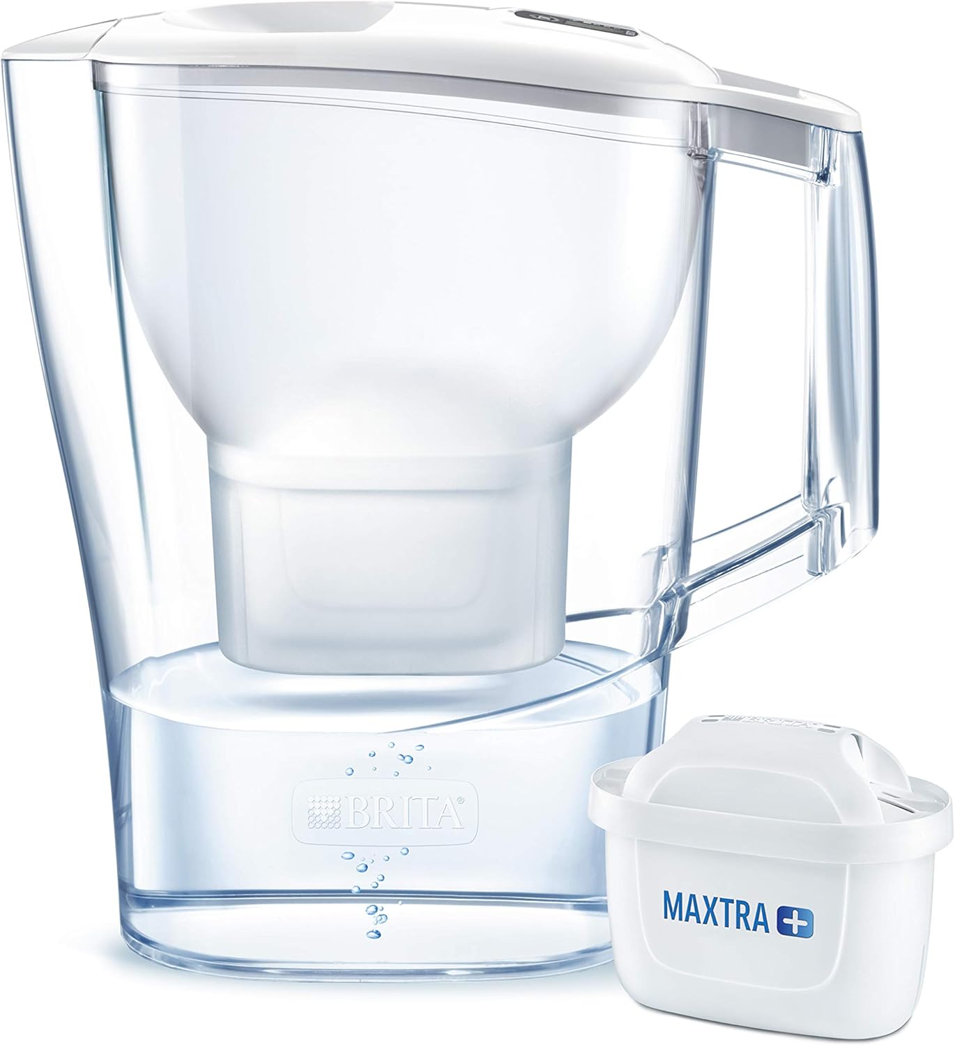 BRITA Wasserfilter Aluna weiß inkl. 1 MAXTRA+ Filterkartusche – robuster BRITA Filter zur Reduzierung von Kalk und Chlor und im Leitungswasser Kaufen