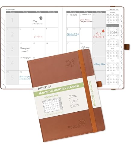LEUCHTTURM1917 370767 Weekly Calendar & Notebook 2025, Pocket A6 Softcover - 12-Month Planner, Lined - Ink, English