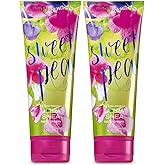 Bath & Body Works SWEET PEA Ultra Shea Body Cream 8fl Oz I 226gm Each - ( Bundle of 2 Creams ) 24 hour Moisture